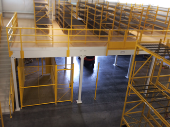 Secure Parts Storage Under Mezzanine - WireCrafters